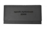 Agenda saptamanala tip planner 2026, culoare negru