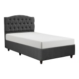 Cumpara ieftin Pat 1 persoana Lanse Pako World Gri inchis 120x200x10 cm