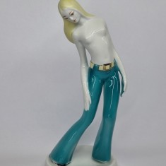 Fata hippie - Bibelou (RAR) portelan romanesc vechi, vintage, Alba Iulia