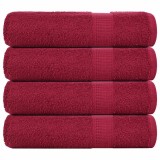 vidaXL Prosoape de duș 4 buc Bordeaux 70x140 cm 360 g/m&sup2; 100% bumbac