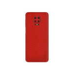 Cumpara ieftin Set Folii Skin Acoperire 360 Compatibile cu Xiaomi Redmi Note 9 Pro,Redmi Note 9 Pro Max (Set 2) - ApcGsm Wraps Carbon Geranium Red, Rosu, Silicon, Oem