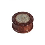 Grinder RoseWood Leaf Inlay, 2 Parti, O40mm