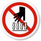 Eticheta pentru suprafață fierbinte Nu atingeți
