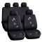 Set husa auto neagra cu fluturi