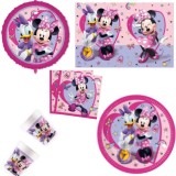 Cumpara ieftin Set Petrecere Aniversare Minnie Mouse, 36 Piese: Servetele, Paharute, Farfurii - Decoratiuni Copii