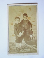 Fotografie pe carton 105 x 63 mm Franz Duschek-Bucuresci circa 1880