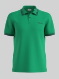S.Oliver Tricou polo barbati cu logo si detalii contraste, Verde, XL, 2XL, L, M, Bumbac