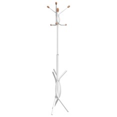 Cuier de haine, alb, 176 cm, fier vopsit electrostatic foto