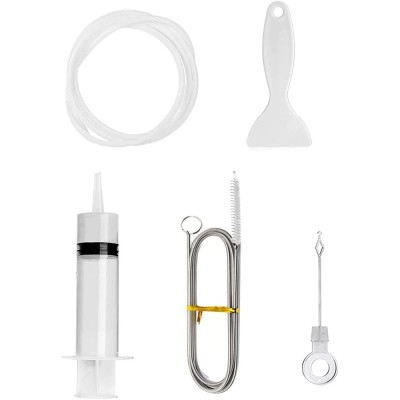 Kit instrumente pentru curatarea frigiderului, indepartare a blocajelor pentru gaurile de scurgere, spirala de curatare a tevilor flexibile cu perie p foto