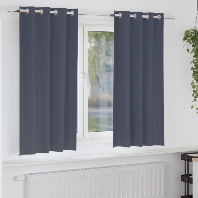 vidaXL Perdele cu perdele 2 pcs Antracit 175 x 140 cm Poliester foto