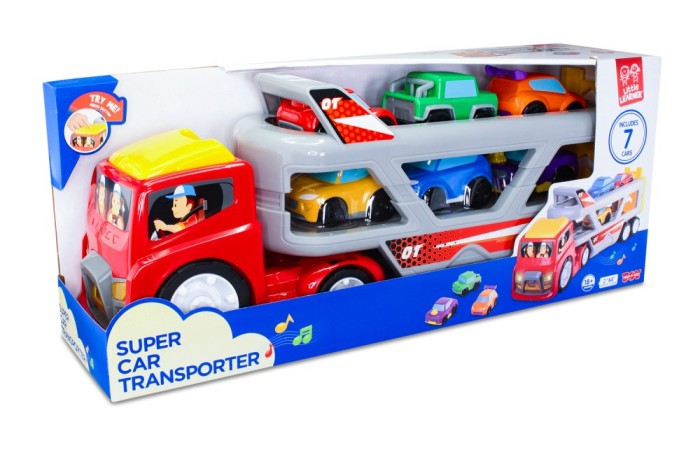 Jucarie interactiva - Camion cu platforma auto PlayLearn Toys