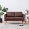 vidaXL Canapea cu 2 locuri, maro, material textil 281353