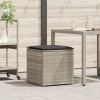 Cutie Depozitare Exterior vidaXL Gri Deschis/&Icirc;nchis, Rattan Sintetic 50x50x50 cm, Balcon/Gradina