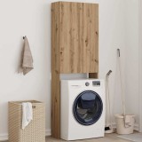 vidaXL Dulap Masina Spalat Stejar Artizanal 64x25.5x190 cm Mobilier Baie Raft Depozitare Rufe
