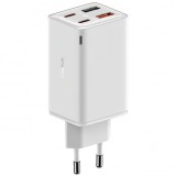 Incarcator Retea Baseus GaN6 Pro, 65W, 3.25A, 2 x USB-A - 2 x USB-C, Alb P10162701213-00
