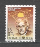 Serbia si Muntenegru.2004 125 ani nastere A.Einstein-fizician PREMIUL NOBEL MS.307