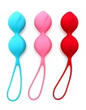 Set 3 Bile Kegel Duble Satisfyer Balls, Silicon, Greutati Diferite (79g, 114g, 150g), Antrenament Muschi Intimi, Jucarie Erotica