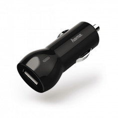 Incarcator auto Hama 183259 Essential Line USB 2.4A Negru foto