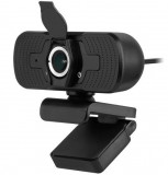 Camera Web REBEL KOM1056, Full HD, CMOS, USB, Microfon (Negru)