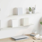 vidaXL Raft suspendat Pe perete 2 pcs Alb 80 x 9 x 2,5 cm Oțel 8003982