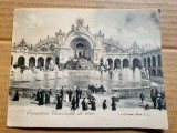 H419-I-Expozitia Universala 1900 Paris Franta foto carton 18/14 cm, stare bun ape spate lipita anterior.