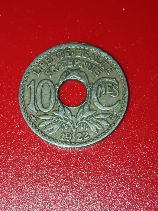 10 centimes 1922 Franta [poze].