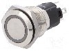 Intrerupator anti-vandalism, ON-(ON), &Oslash;16mm, EAO, 82-4151.1153