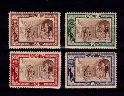 ✅RO 1907 LP 65 &amp;quot;Obolul &amp;quot;, serie urme vagi de sarniera , scan verso ,MLH foto