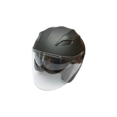 Casca moto tip jet neagra cu viziera transparenta si ochelari de soare, marimea L, model Urban FAVLine Selection foto