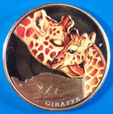 Tuvalu 50 cent 2014 CuNi UNC girafa foto