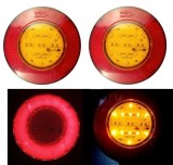 2 x Led Lumini spate runda pentru camion remorca caravana 120mm 12v