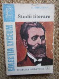 G. IBRAILEANU - STUDII LITERARE