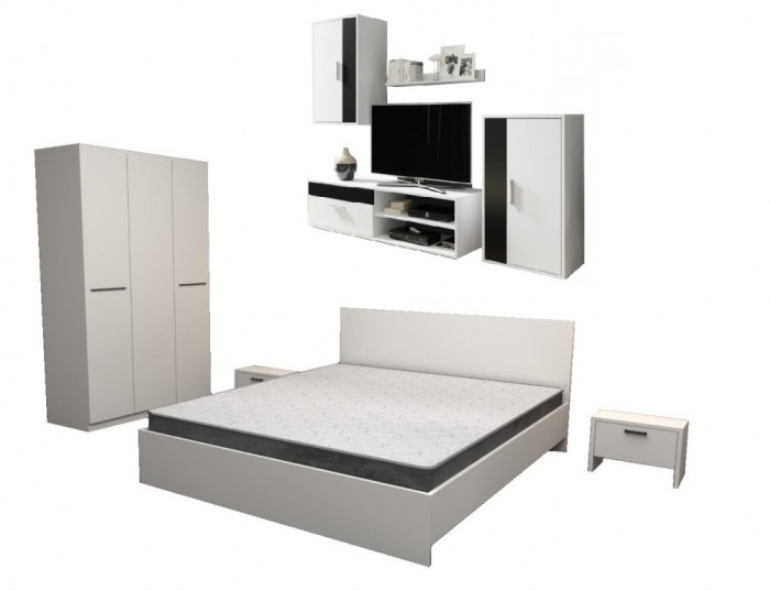 Set Dormitor Roxana Alb + Set Living