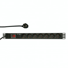 PDU Logilink 1U 19 inch 7x Schuko 2m Black foto