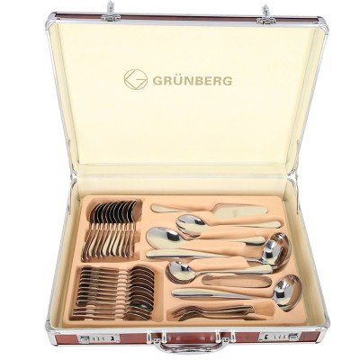 Set tacamuri pentru 12 persoane Grunberg, 84 piese, inox, servieta cadou foto