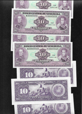 Venezuela 10 bolivari bolivares 1992 unc pret pe bucata foto