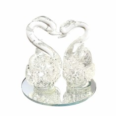Pereche de lebede Feng Shui &amp;#8211; transparente