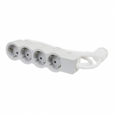 Bloc multipriza mobil 4x2P+T cablu 3m alb-gri Legrand 694561 foto