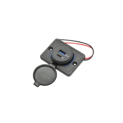 Incarcator auto universal dublu 12-24V Tip C USB Cod: BK69982 Automotive TrustedCars foto