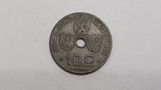 Belgia-10 Centimes 1943 foto