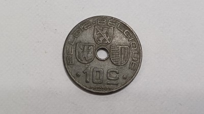 Belgia-10 Centimes 1943 foto