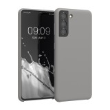 Husa Kwmobile pentru Samsung Galaxy S21, Gri, Silicon, 54056.155