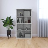 Cumpara ieftin Bibliotecă/Dulap, gri beton, 66x30x130 cm, lemn prelucrat