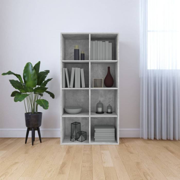 vidaXL Bibliotecă/Servantă, gri beton, 66 x 30 x 130 cm, PAL