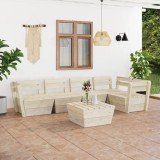 VidaXL Set mobilier palet pentru grădină 6 piese lemn de molid tratat