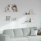 vidaXL Raft de perete 4 pcs Marmură albă 100 x 9 x 3 cm Lemn compozit 42020029