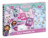 Set 3 in 1 Gabby's Dollhouse - Bratari, carioci de suflat &amp; pictura cu diamante