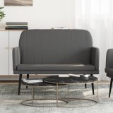 vidaXL Bancă, gri, 107x80x81 cm, piele ecologică 351401