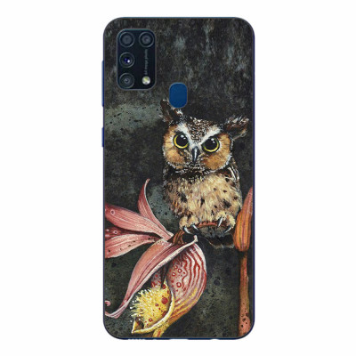 Husa Samsung Galaxy M31 si M21S Silicon Gel Tpu Model Owl Painted foto