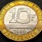 Moneda bimetal 10 FRANCI - FRANTA, anul 1989 * cod 256 B